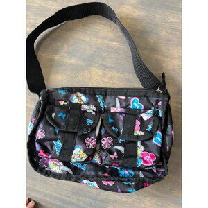 Disney Tinkerbell Small Black Purse Handbag Vinyl Great Condition